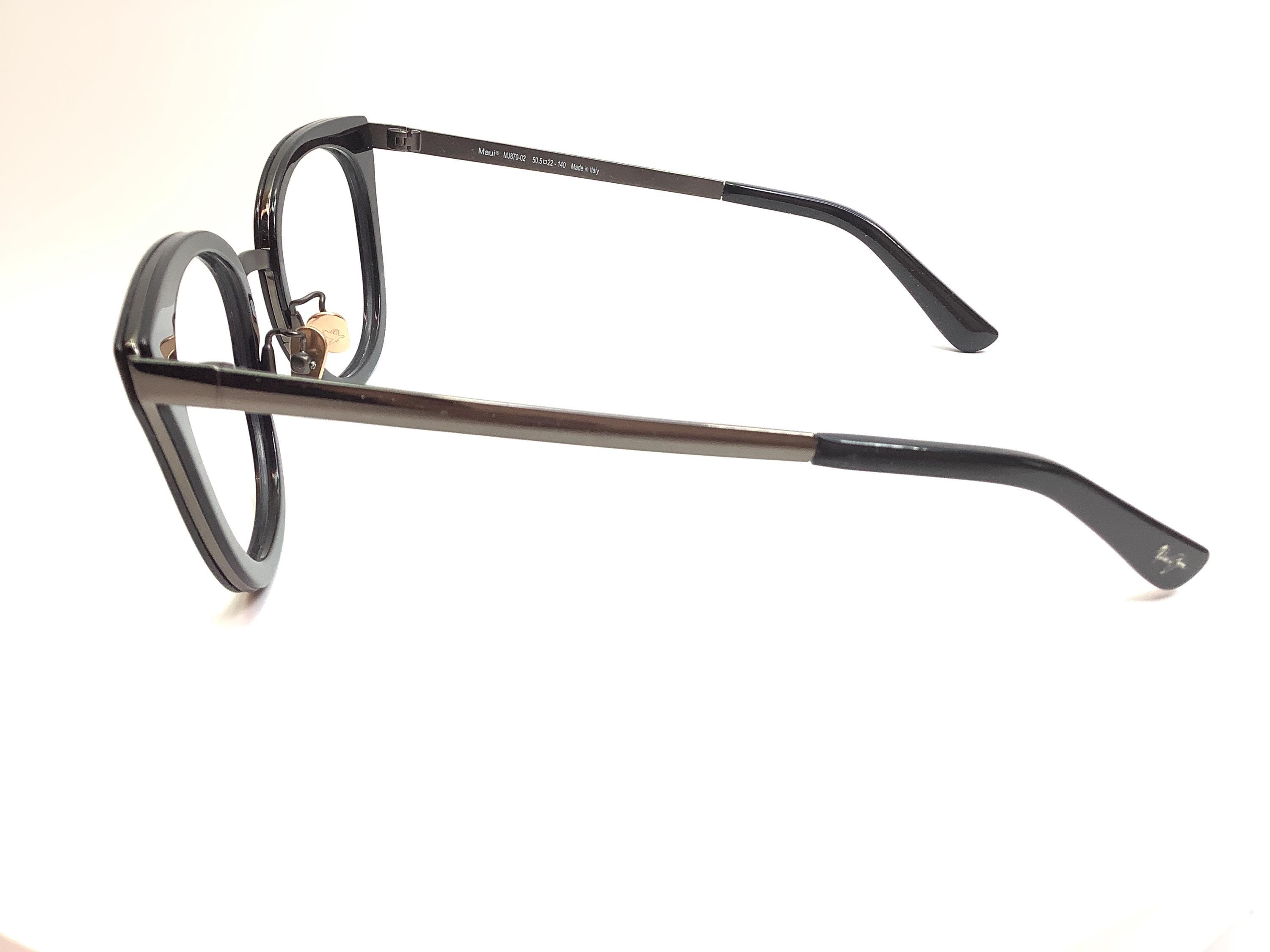 Maui Jim Sunglasses Wood Rose 870-02 Black Gloss W Dark  display picture 2