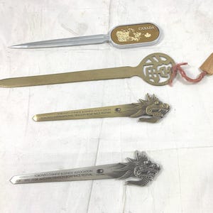 4 Sammel Brieföffner Chinesischer Verband Canada Drachenbootfest Kanada Landkarte Silber Gold Farbe