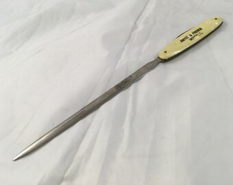 Plus Stainless Steel Serrated Paper Knife / Letter Opener - 6.7 Inch, Black & Blue Fluorine Coat - View #2
