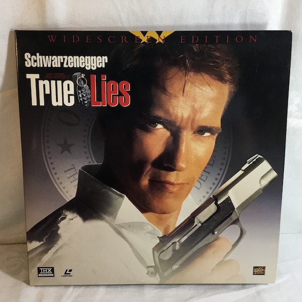 Vintage 1994 True Lies Widescreen Edition THX Laserdisc LD Cat# 8640-85 Dolby Surround James Cameron Movie Arnold Schwarzenegger