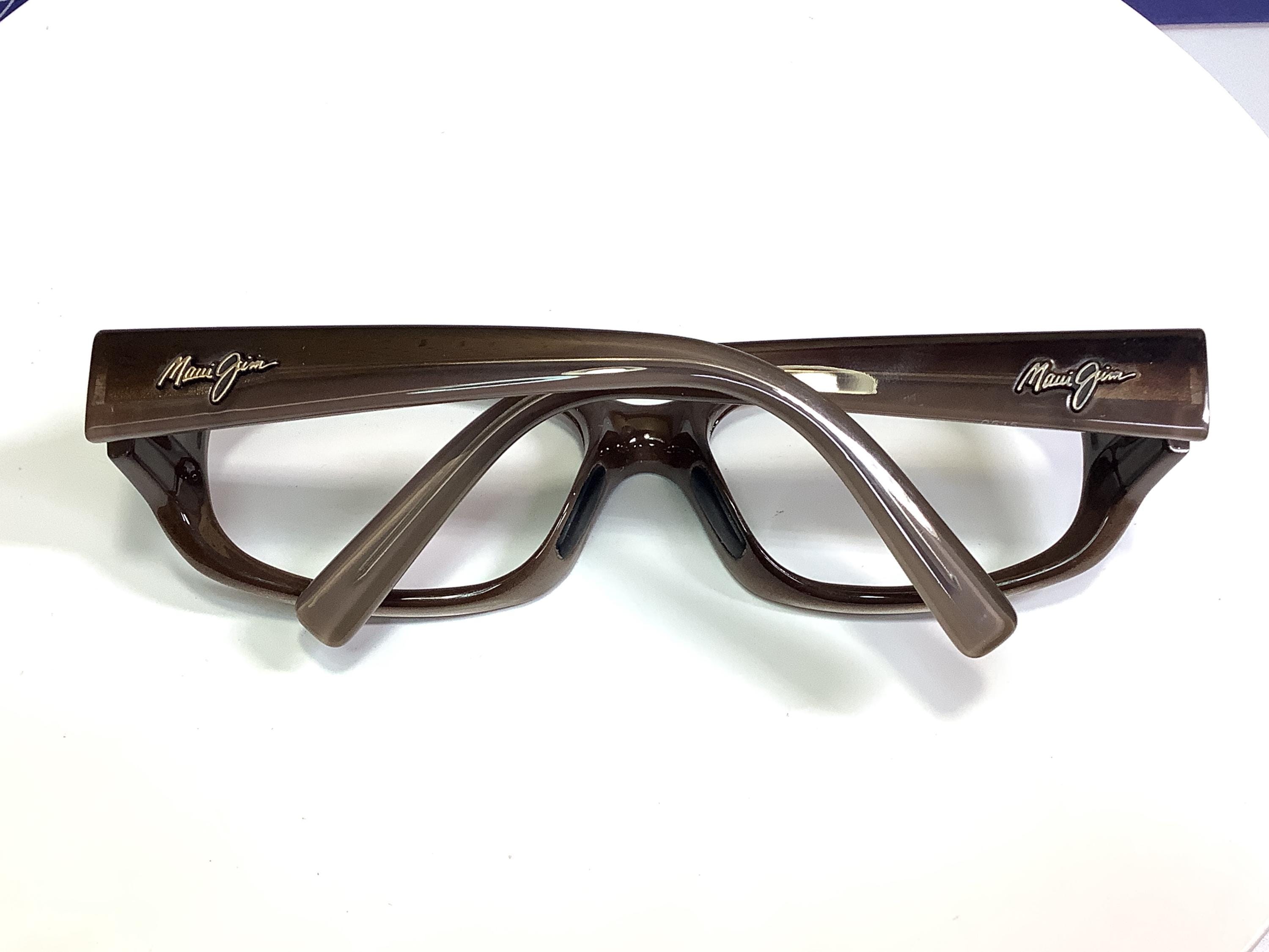 Maui Jim Punchbowl NJ 219-01 Sunglasses With Chocolate Fade Frame Maui Jim 219 Punchbowl S (54 - 19) with Pink lenses and  main image 3