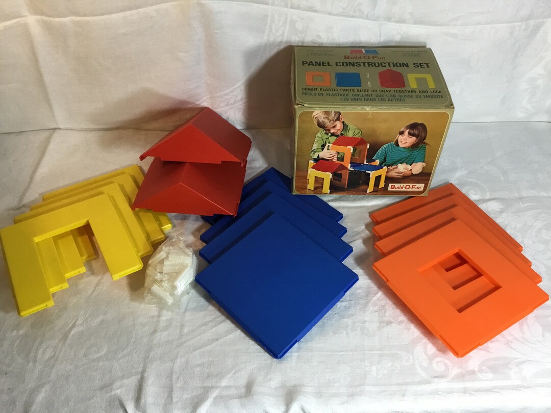 Vintage 1970 Tupperware Toys Build O Fun Panel Construction Etsy