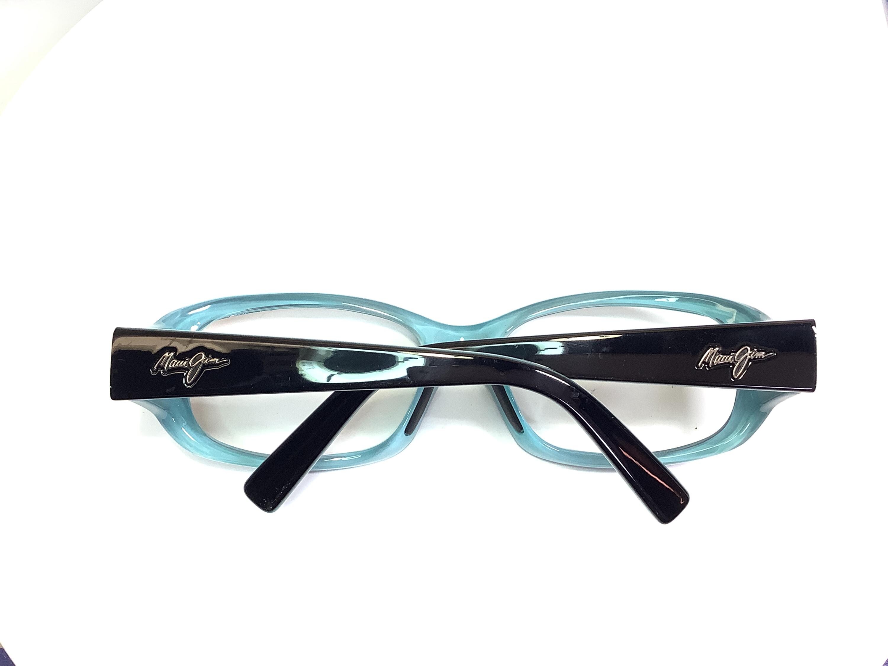 Maui Jim Sunglasses Punchbowl MJ219-03 Black With Blue Frame 