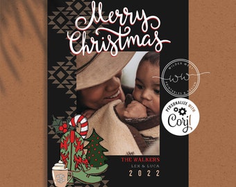 DIY Printable Merry Boots Christmas Card