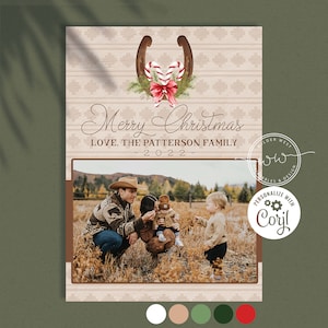 Carte de Noël de canne à bonbons du sud-ouest imprimable par bricolage