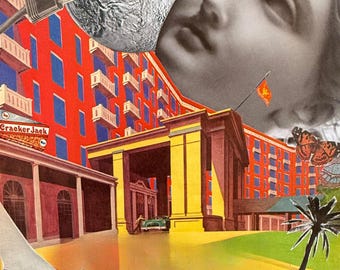 Vintage Collage Wall Art Trippy Poster Funky Graphic Design Psychedelic Opart Eclectic Wall Set Maximalist Wall Art