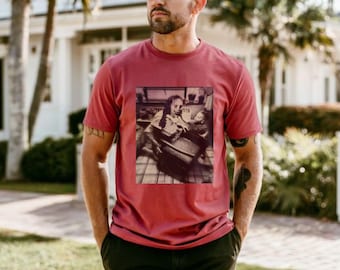 Collagekunst, Halloween-T-shirt, liefhebbers van horrorfilms, T-shirt Halloweenfeest, Shirt enge clown, Vintage Horror-T-shirt, Griezelig Halloween, cadeau hem.