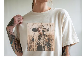 Collagekunst, Halloween-T-shirt, liefhebbers van horrorfilms, T-shirt Halloweenfeest, Shirt enge clown, Vintage Horror-T-shirt, Griezelig Halloween, cadeau hem.