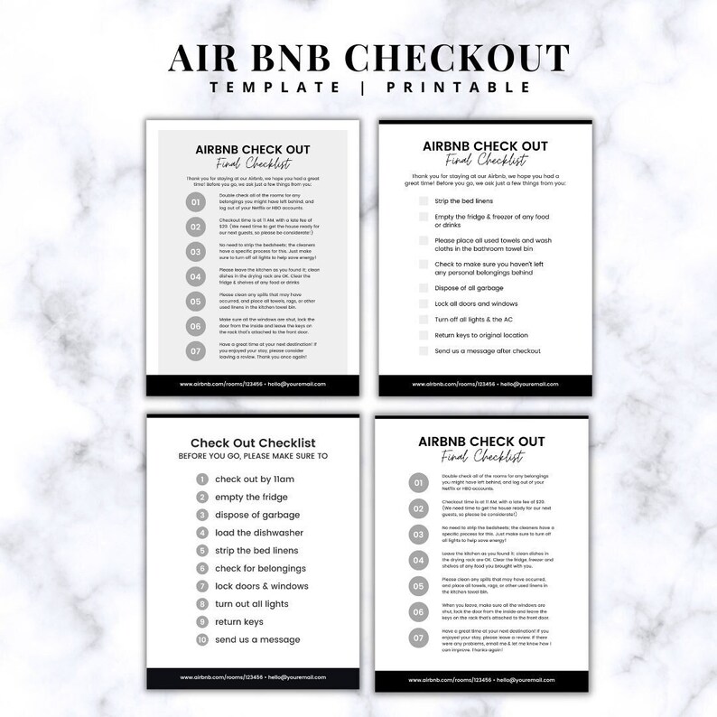 Printable Airbnb Checklist Template - Printable Templates Free