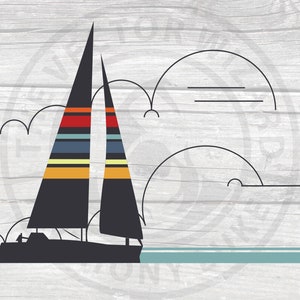 Sailboat Svg, Eps and Png Digital Download | Sailing Svg for Cricut and Sublimation | Sail Life Digital Design | Commercial or Personal use