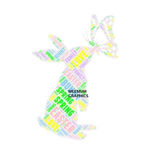 Easter Bunny SVG Digital Download, Svg png jpeg for easter, Easter sublimation clipart