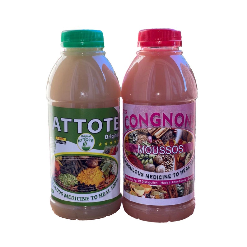 Congnons Moussos & ATTOTE ORIGINAL 100% Organic Natural Herbal Drink / Ivory Coast / Pack of 2 image 1