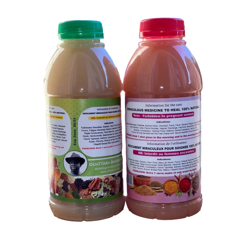 Congnons Moussos & ATTOTE ORIGINAL 100% Organic Natural Herbal Drink / Ivory Coast / Pack of 2 image 2