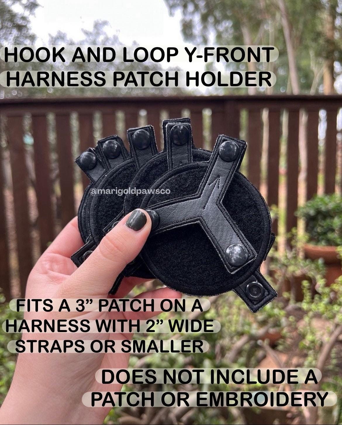 Hook and Loop Y-Front Patch Holder for Working Dog Harnesses - MADE TO ORDER