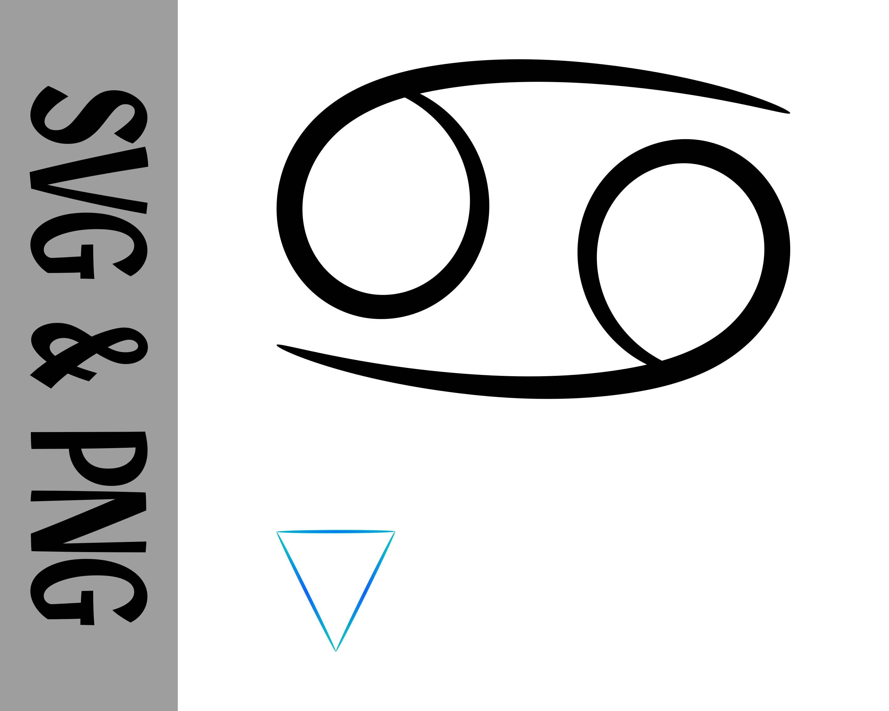 Cancer Zodiac Sign With Water Element Symbol. SVG and PNG. Digital