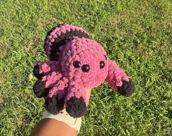 Crochet Spider Plush Toy: Handmade Amigurumi Halloween Decor