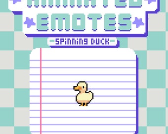 Spinning Duck animated emote for Twitch streaming, Discord, Youtube | cute emote