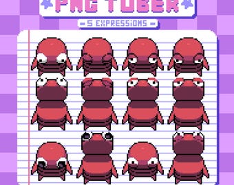 Red REPO Bot PNGtuber Model: 5 Expressions, Veadotube File (Digital Download)