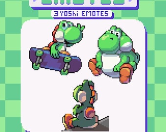 Yoshi Emote Bundle: Twitch, Discord, Youtube (Digital Download)