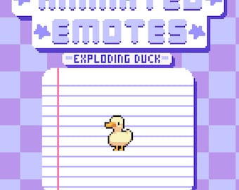 Exploding Duck animated emote for Twitch streaming, Discord, Youtube | cute emote