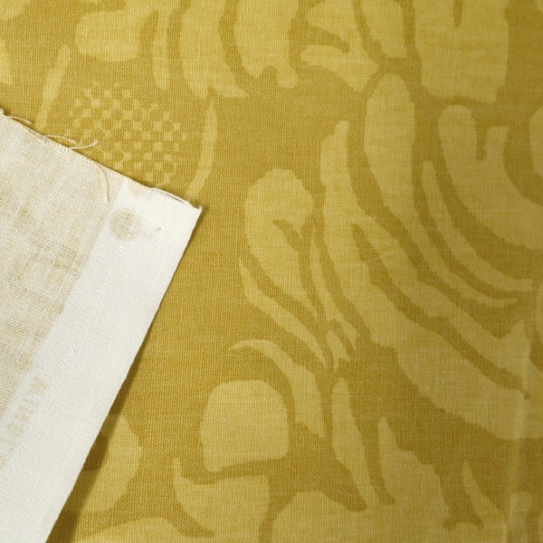 2.75 Yds Cowtan & Tout Design Fabric, Winslow Damask, 56 x 99 inches, Cotton Damask, Drapery Upholstery Material, Dark Ochre 7 Gold