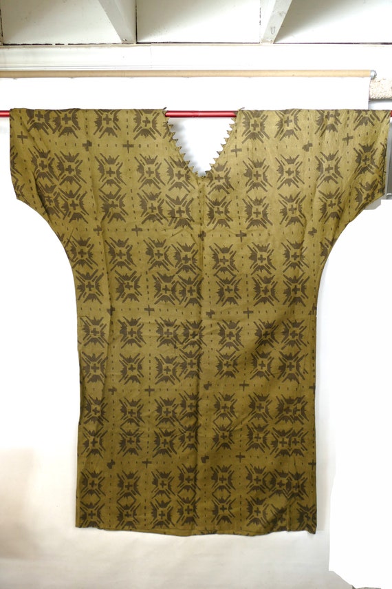 Vintage Mud Cloth West African Caftan Tunic, Size… - image 2