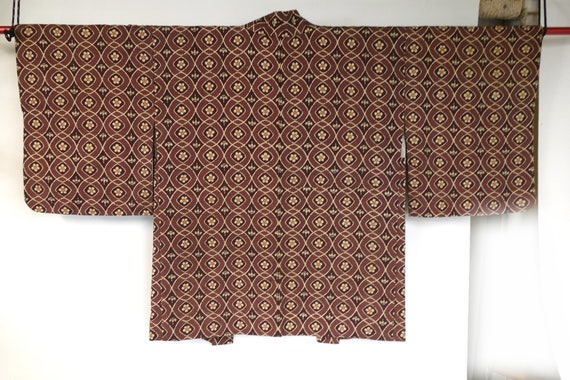 Vintage Deep Mocha Japanese Kimono Haori Jacket O… - image 4