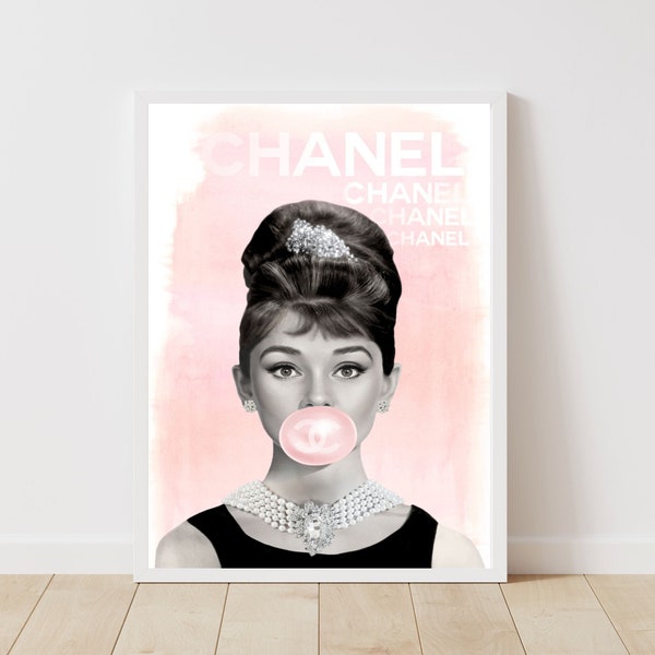 Trendy Fashion Poster | Funky & Retro Watercolor Print | Girly Dorm Wall Art | Home Decor | Instant Download | High Res 300dpi
