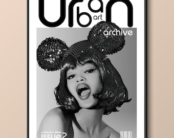 Naomi Campbell Poster | Trendy 90s Magazine Cover | Retro Fashion