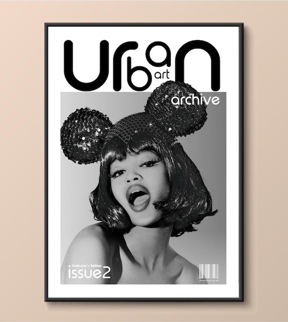 Naomi Campbell Poster | Trendy 90s Magazine Cover | Retro Fashion