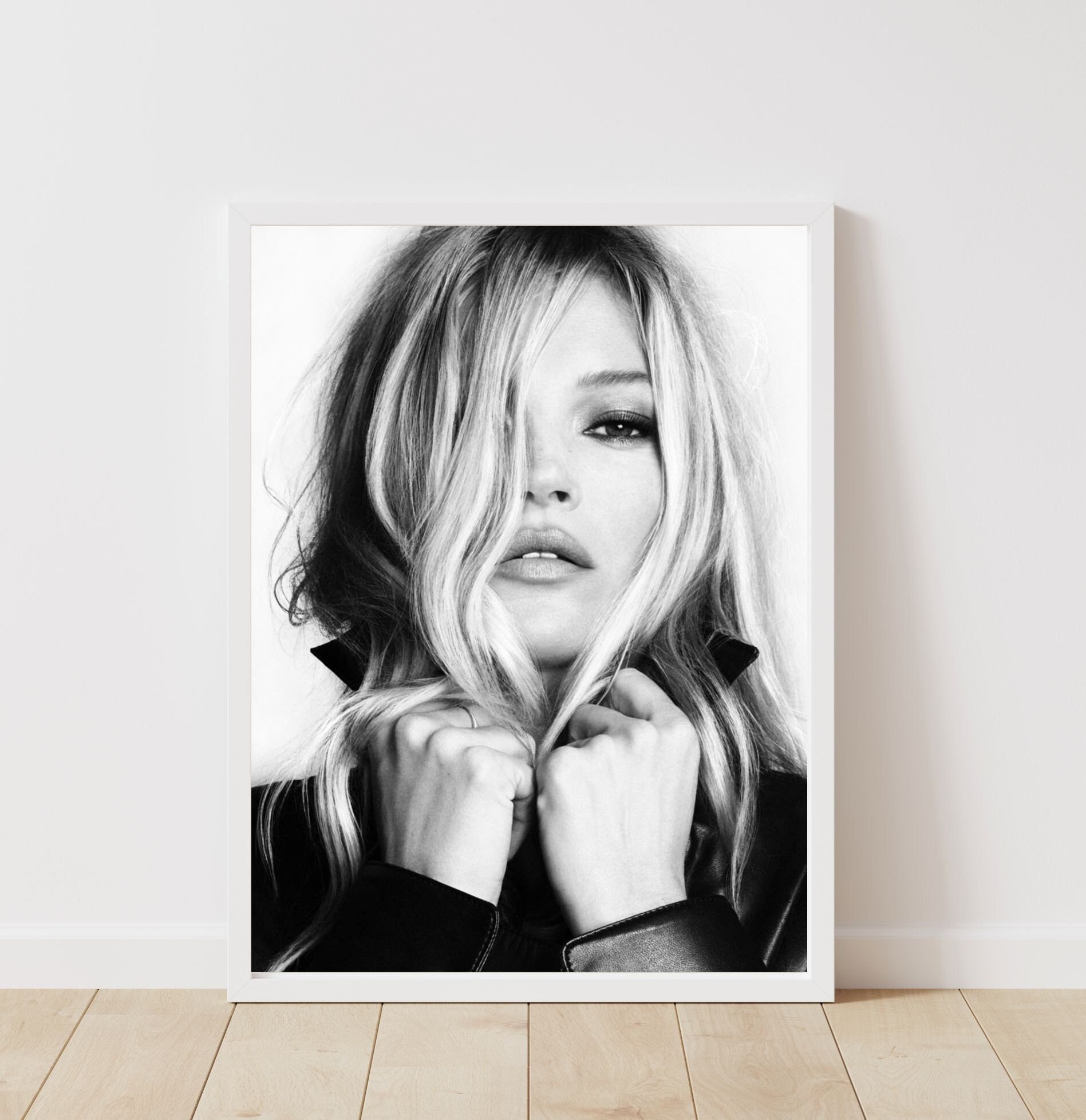 Kate Moss Black & White Photo Print | Fashion Icon Poster