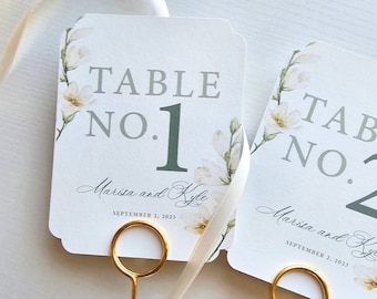 Green Table Number Cards | Custom Printed | Double-Sided