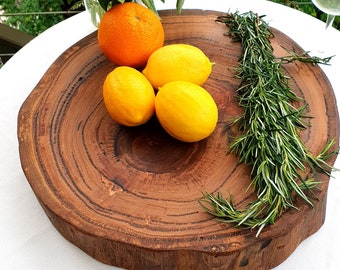 Wood Slices (40 cm) from Australian Eucalyptus | Preserved, Dried, Sanded | Wedding Cake Stand | Rustic wooden board | Handcrafted in AU