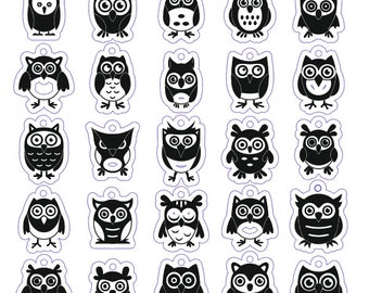 Owl Keychain/Ornaments PDF SVG