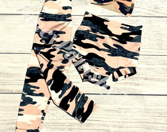 Camo Bummies, Leggings and Bows/ shorts/ baby/toddler clothing, handmade clothing, bows, headbands, custom clothing, unisex clothing