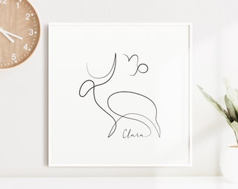 Capricorn Printable, Personalized Capricorn, Zodiac decor, Zodiac Art Print, Zodiac Wall Decor, Star Sign poster, Minimal Zodiac poster