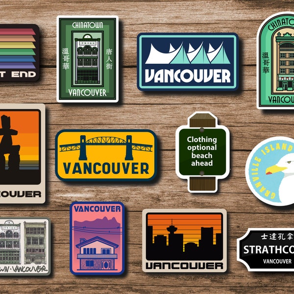 Assorted Vancouver Stickers