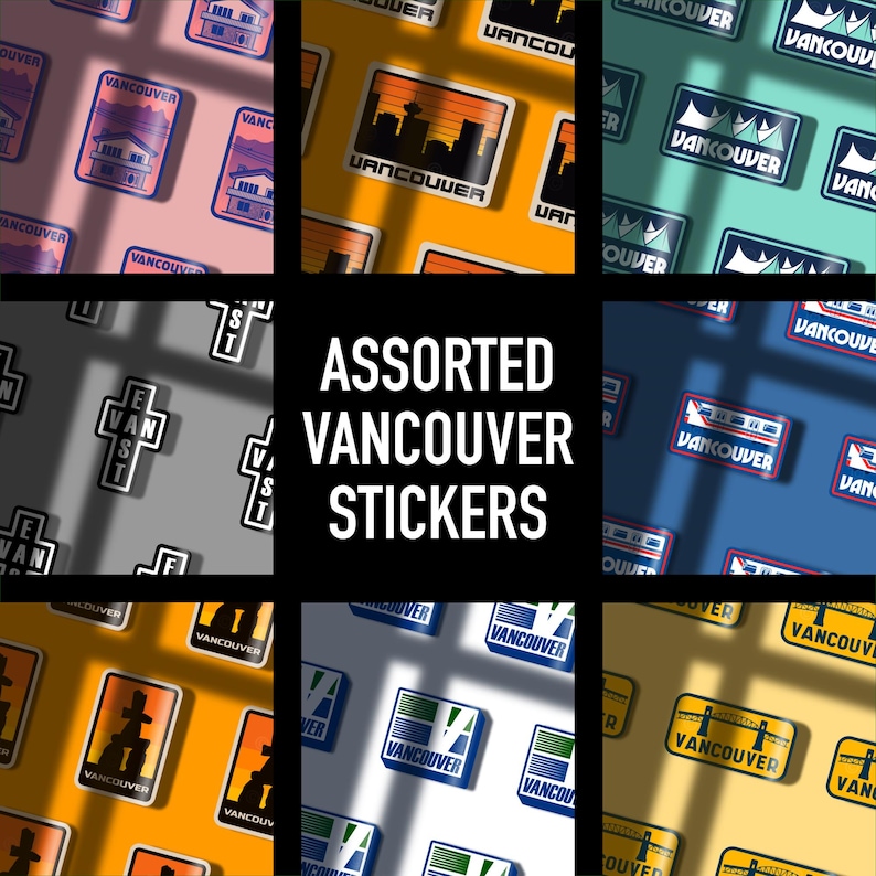 Assorted Vancouver Stickers image 1