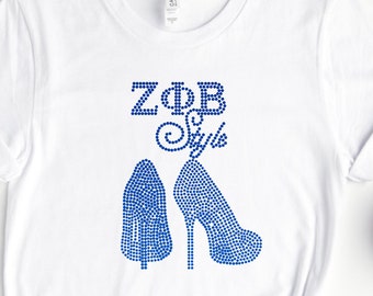 Zeta Phi Beta Sorority Collage Graphic T-Shirt - Black, X-Large, 100% Heavyweight Cotton, Officially Licensed