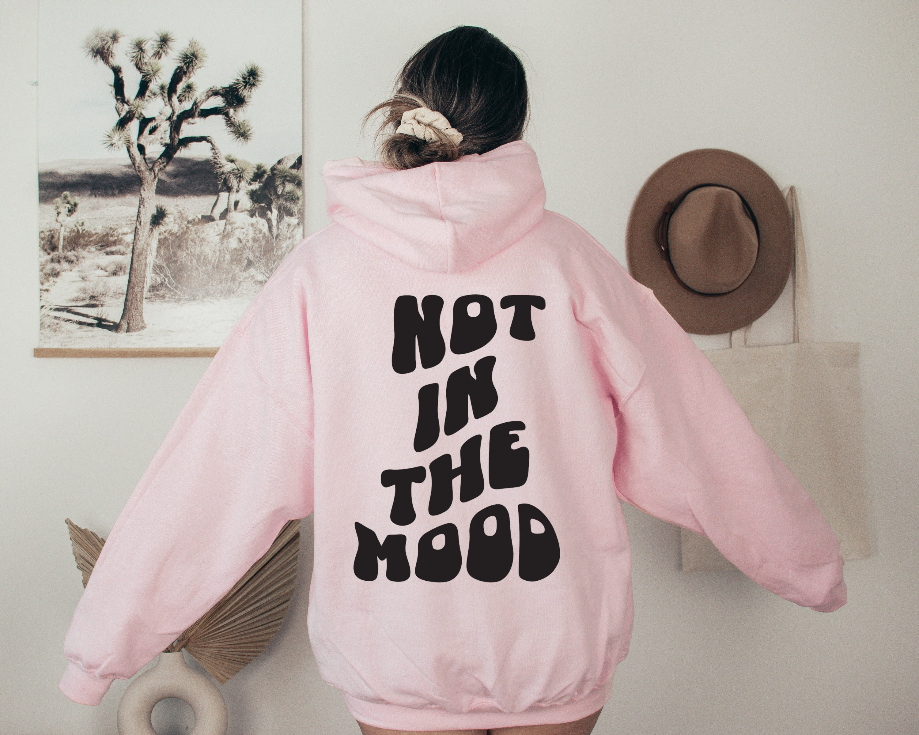 Aesthetic Hoodie Not in the Mood Mood Hoodie Oversized - Etsy