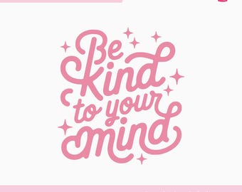 PNG för psykisk hälsa: Be Kind Loopy-typsnittsdesign (digital fil för POD)
