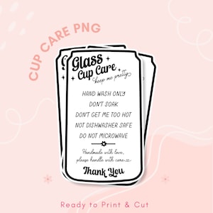 Cup Care Png, Libbey Glass Can Cup Care Archivos Png, Instrucciones de cuidado de la copa Png, Tarjeta de cuidado de la copa imprimible, Descarga instantánea del cuidado de la copa