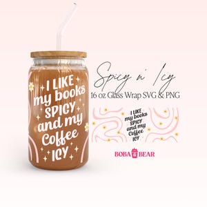 Archivo de corte de lata de vidrio para amantes de los libros, envoltura de libros y café para Libbey de 16 oz, envoltura de lata de cerveza para amantes de los libros Svg, vaso de vidrio para lectura Svg