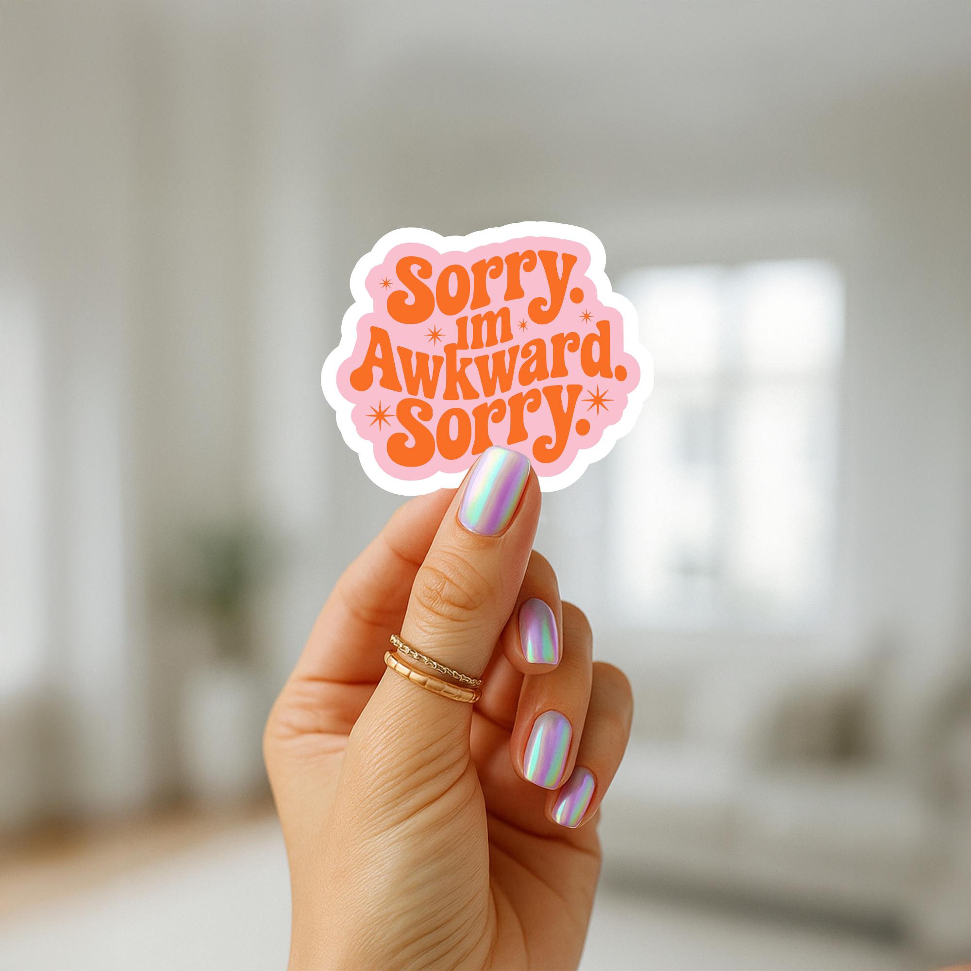 Awkward Reaction Sticker Funny Awkward Girly PNG: Mental Health Design (digital File for POD ...
