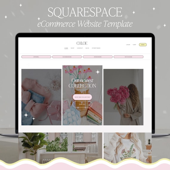 Girly Squarespace eCommerce Website Template