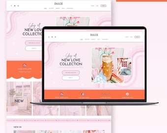 Pink E-commerce Squarespace Website Template