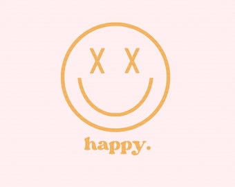 Smiley Face X Eyes Svg - Etsy Norway