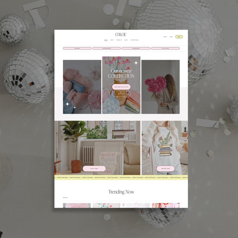 Girly Squarespace eCommerce Website Template image 4
