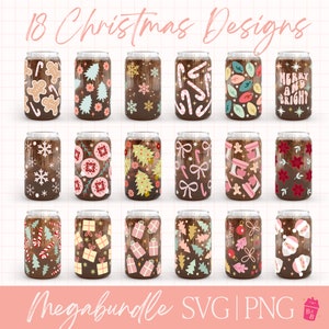 Weihnachten Libbey SVG-Bundle, Weihnachtsglasdosen Bündel, Libbey Glasverpackung, Weihnachten Libbey Wrap svg, Weihnachtsbündel svg, Geschenk für sie