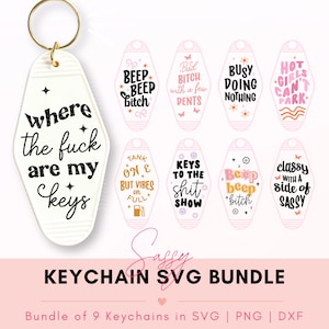 Motel sleutelhanger SVG-bundel, Motel sleutelhanger Svg, Hotel sleutelhanger Svg, gesneden bestand voor Cricut, Cricut Cut-bestanden, Svg Motel Keys bundel
